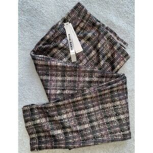 NWT Zac & Rachel Multicolored Plaid Slim Ankle Pants‎ Womens Size XL